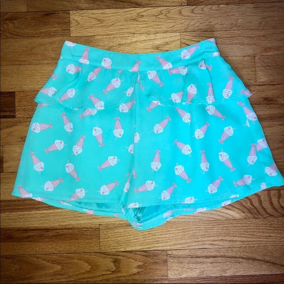 Mint green ice cream sundae shorts. Size Small - Picture 5 of 7